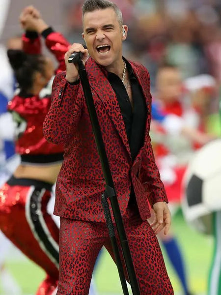 Robbie Williams Red Prom Suit – Edison Jacket