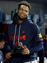Re-Creation Nike Atlanta Braves Ronald Acuña Jr. 2026 Standard Issue navy sleeveless pullover hoodie