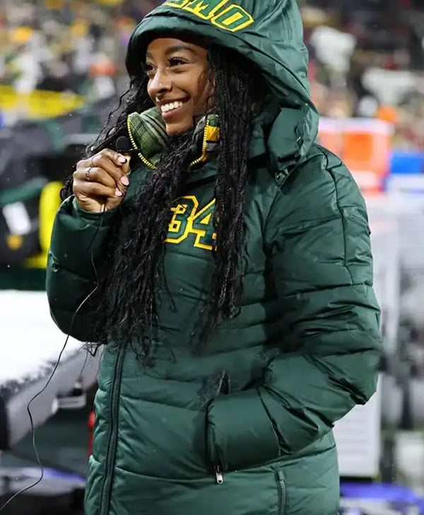 Russell Green Bay Packers Green Puffer Hooded Coat