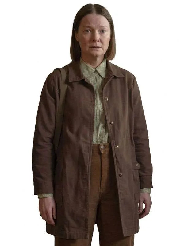 Samantha Sloyan brown cotton jacket with full-length sleeves
