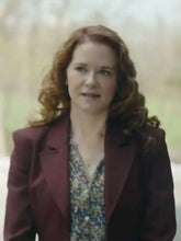Mistletoe Murders S02 Sarah Drew Maroon Coat