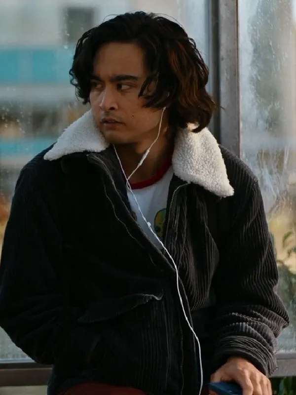 Simon Elroy School Spirits 2023 Black Shearling Jacket