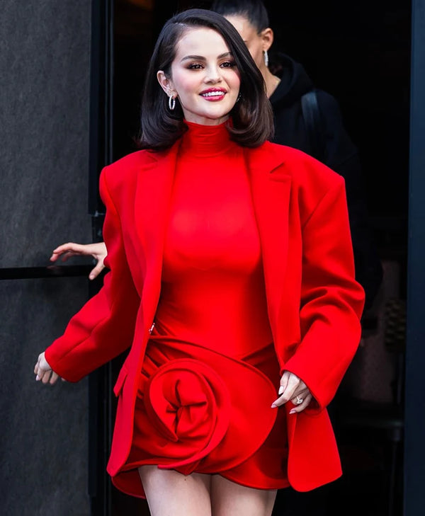 Selena Gomez Rare Beauty Event 2025 Red Blazer