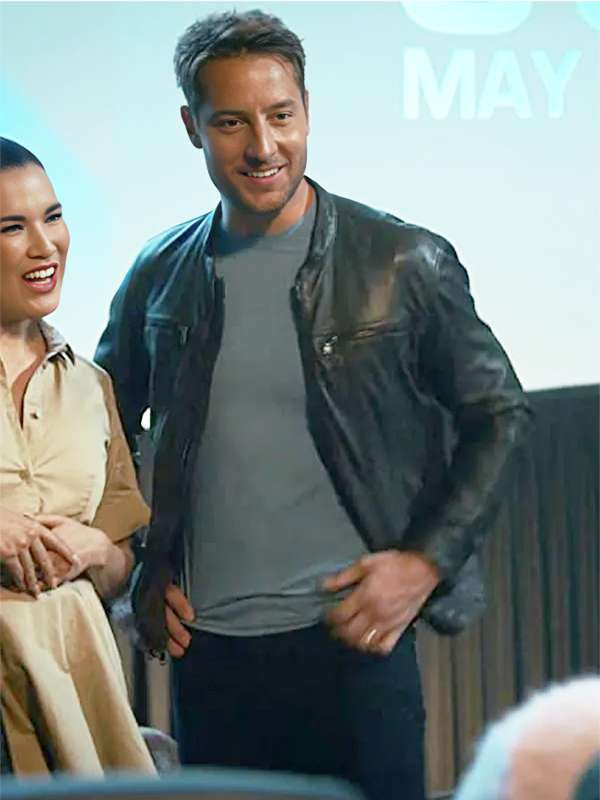 Senior Year Justin Hartley Black Leather Jacket