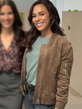 Amber Oliveras Countdown Brown Bomber Jacket