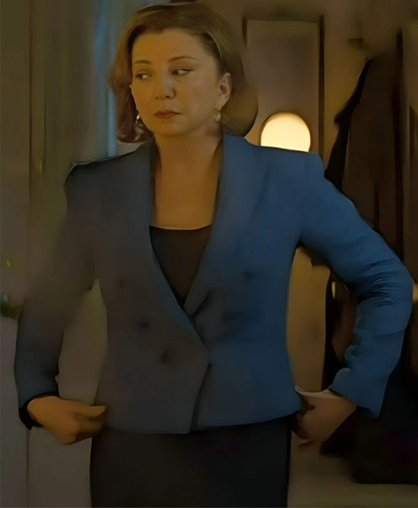 Donna Murphy Blue Textured Blazer