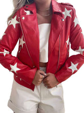 Polly Brindle Battle Camp S01 Red Leather Jacket