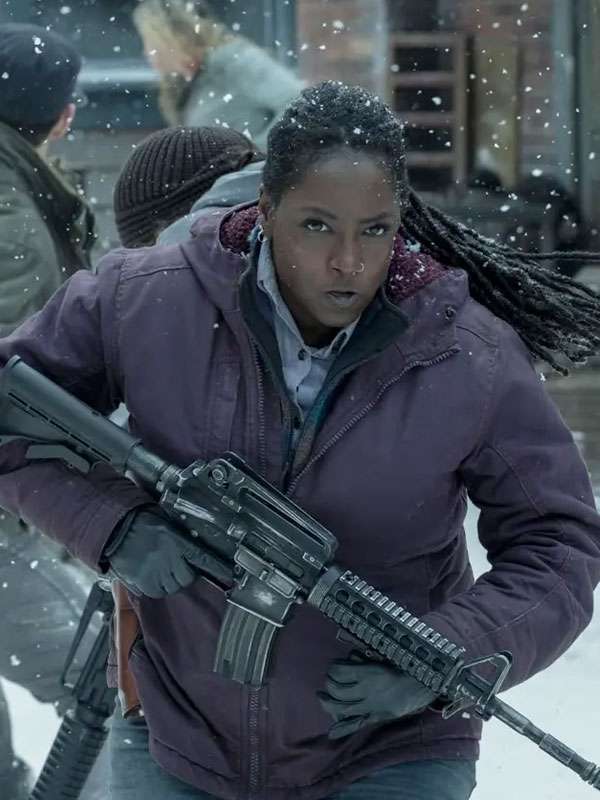 Rutina Wesley The Last of Us S02 Purple Jacket