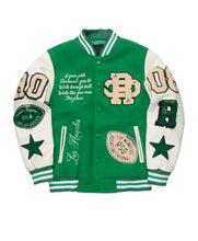 Mia Yim SmackDown 2026 Green White Wool Varsity Jacket