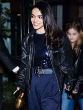 Rachel Zegler Snow White 2025 Black Leather Jacket
