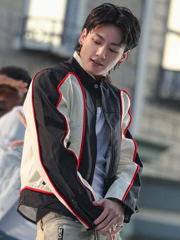 Jungkook 3D Song Black and White Jacket