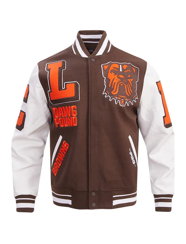 Spencer Varsity Cleveland Browns Wool Letterman Jacket