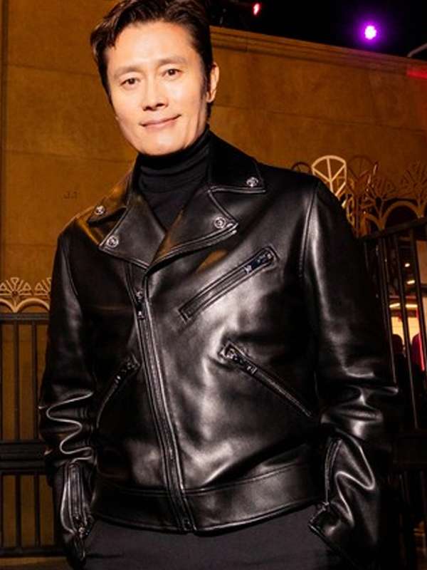 Lee Byung-hun Squid Game S02 Black Leather Jacket