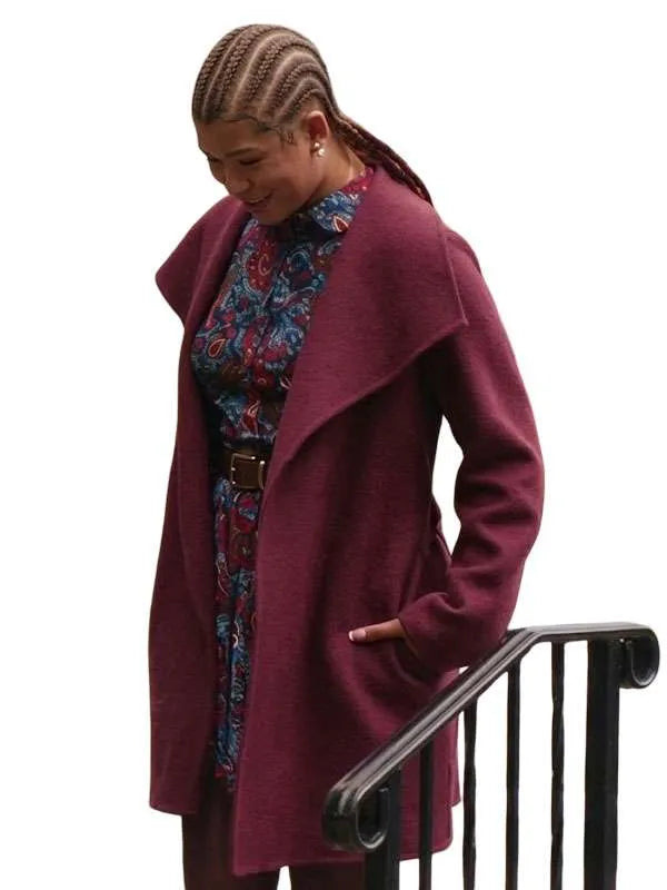 Roommates 2026 Storm Reid Wool Coat