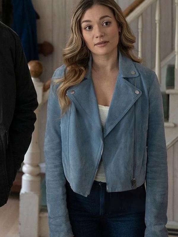 Lola Gunderson Sullivan’s Crossing S02 Blue Leather Jacket