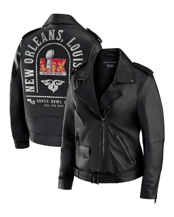 Super Bowl LIX New Orleans Louisiana Leather Jacket