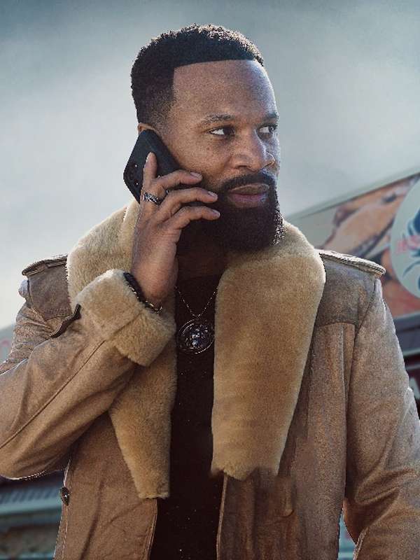 Bobby Trey Cross Brown Shearling Coat