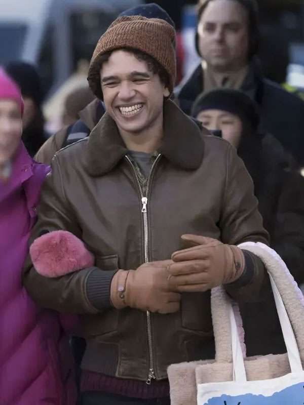 Elsbeth S02 Hayward Leach Bomber Leather Jacket