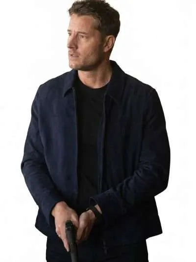 Tracker S03 Justin Hartley Blue Suede Jacket