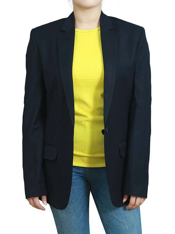 You Elizabeth Lail Blue Blazer Coat