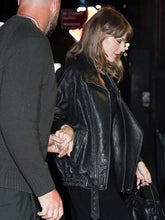 Taylor Swift Dinner Night black belted jacket