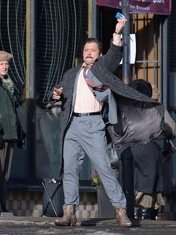 Taron Egerton Tetris Black Trench Coat