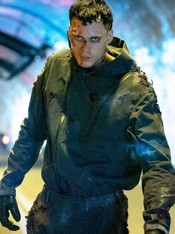 Bill Skarsgård The Crow 2024 Hooded Jacket