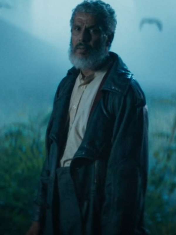 Sami Bouajila The Crow 2024 Black Leather Coat