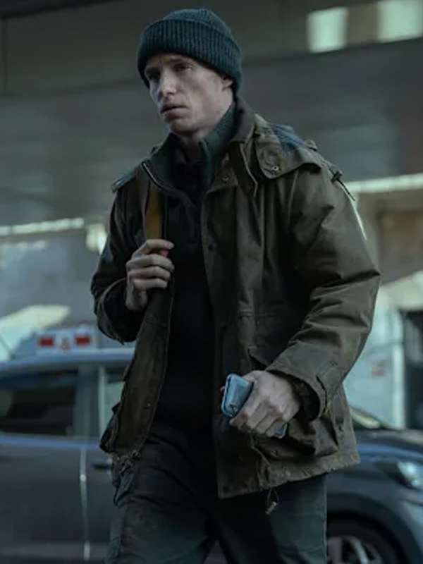 The Day of the Jackal Eddie Redmayne Green Hooded Jacket