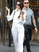 The Devil Wears Prada 2 Anne Hathaway White Jumpsuit