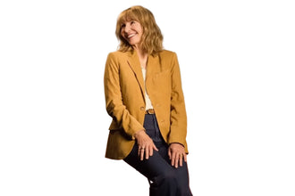 Mary Steenburgen The Dink Brown Suede Blazer