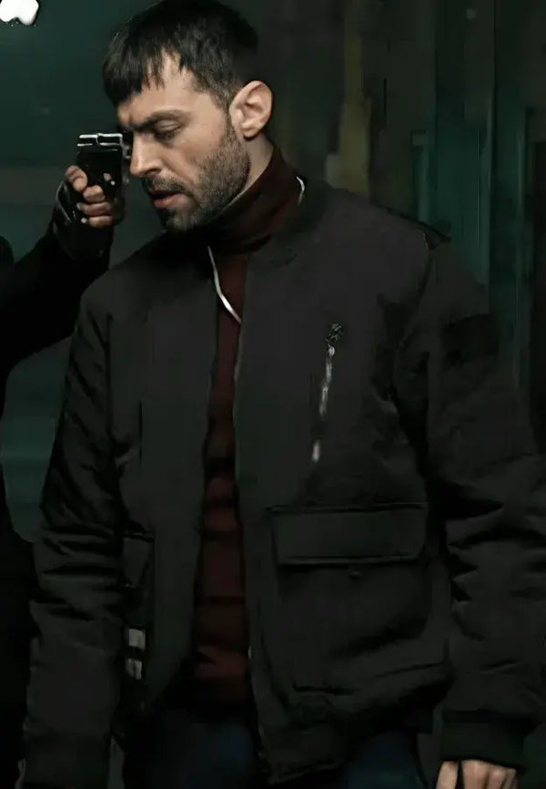 The Equalizer Max Kelso Black Cotton Bomber Jacket