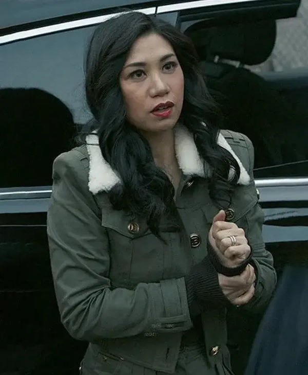 The Equalizer S02 Mel Cropped Fur Collar Green Jacket