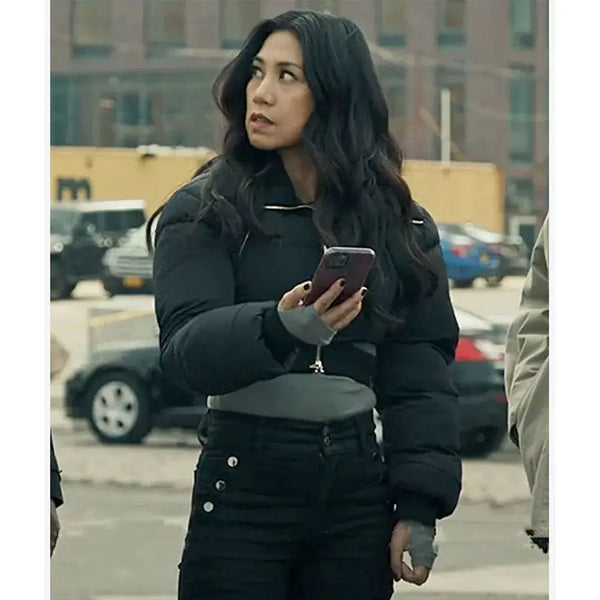 The Equalizer S03 Liza Lapira Black Puffer Jacket