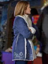 Kim Matula The Finnish Line 2024 Blue Shearling Coat