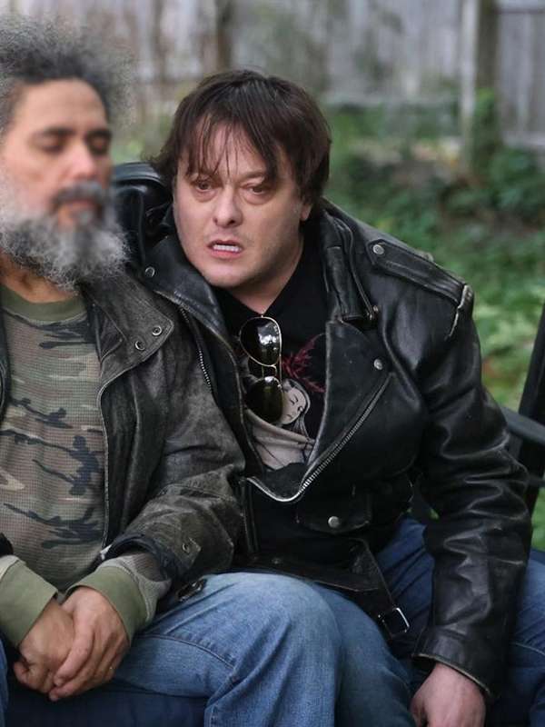 Edward Furlong The Forest Hills 2024 Black Leather Jacket