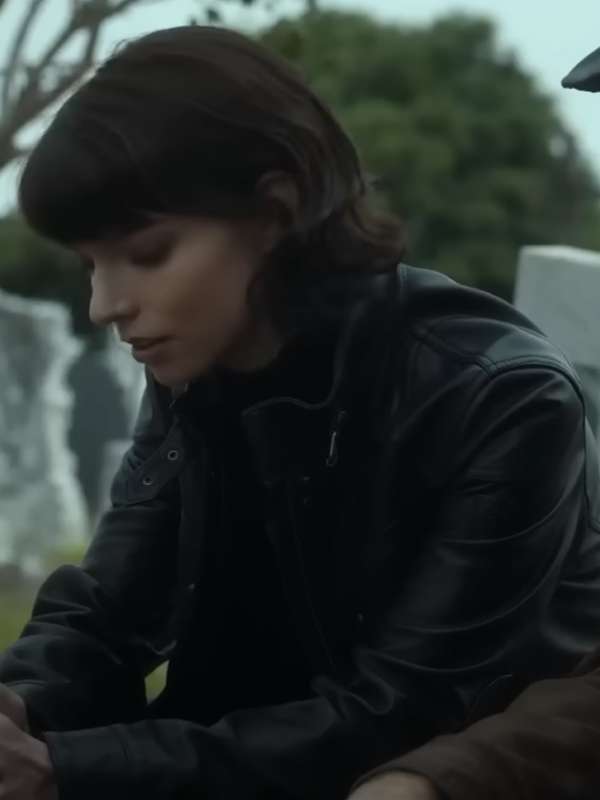 Anya Taylor-Joy The Gorge 2025 Black Leather Jacket