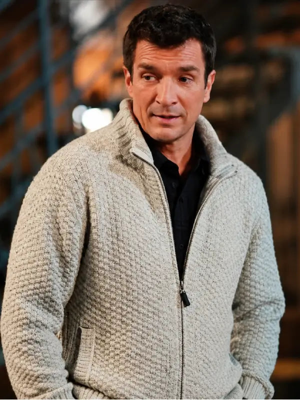 The Rookie Follow-Up Day Light Grey Textured Knit Jacket