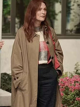 Julianne Moore The Room Next Door Brown Coat