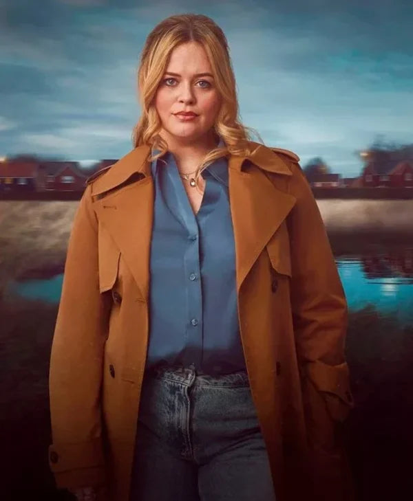 The Rumour S01 Emily Atack Brown Coat