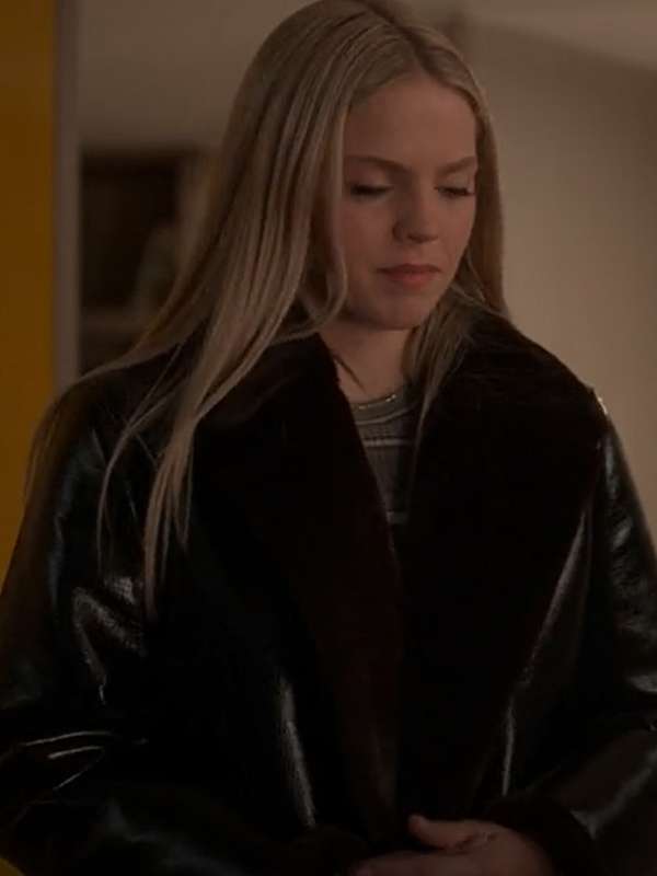 The Sex Lives of College Girls Reneé Rapp Shearling Leather Coat