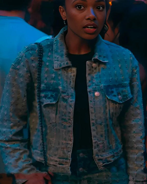 The Sex Lives of College Girls S03 Whitney Distressed Denim Jacket