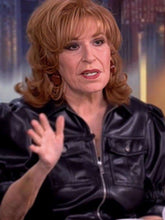 The View  Joy Behar Black Leather Jacket