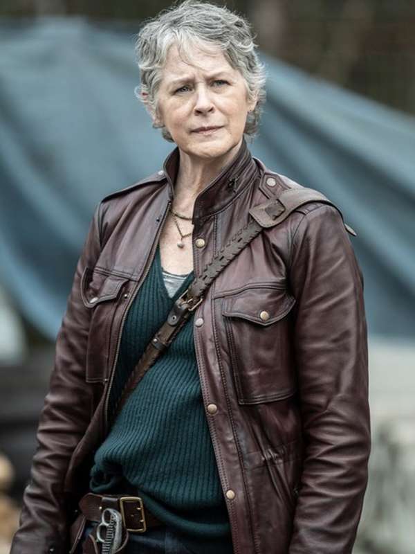 Carol Peletier The Walking Dead Daryl Dixon S02 Maroon Leather Jacket