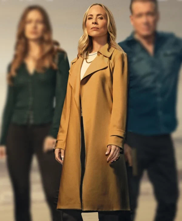The Waterfront Maria Bello Brown Coat