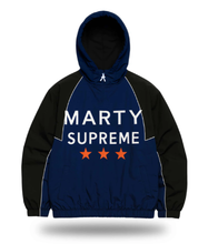 Timothée Chalamet Marty Supreme Blue Printed Jacket