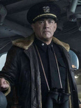 Tom Hanks Greyhound Shearling Leather Jacket