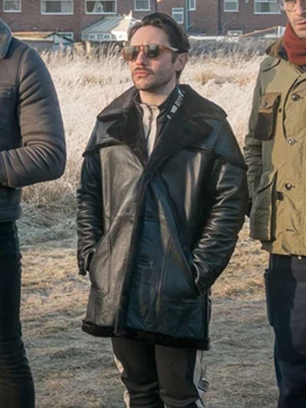 Brassic S05 Tommo Black Leather Coat