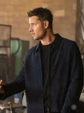 Tracker S03 Justin Hartley Blue Suede Jacket