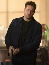 Tracker S03 Justin Hartley Blue Suede Jacket